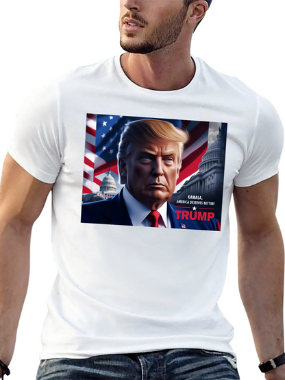 Camiseta Negra Trump: Kamala America Deserves Better!