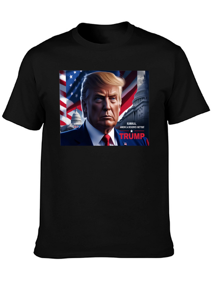 Camiseta Negra Trump: Kamala America Deserves Better!
