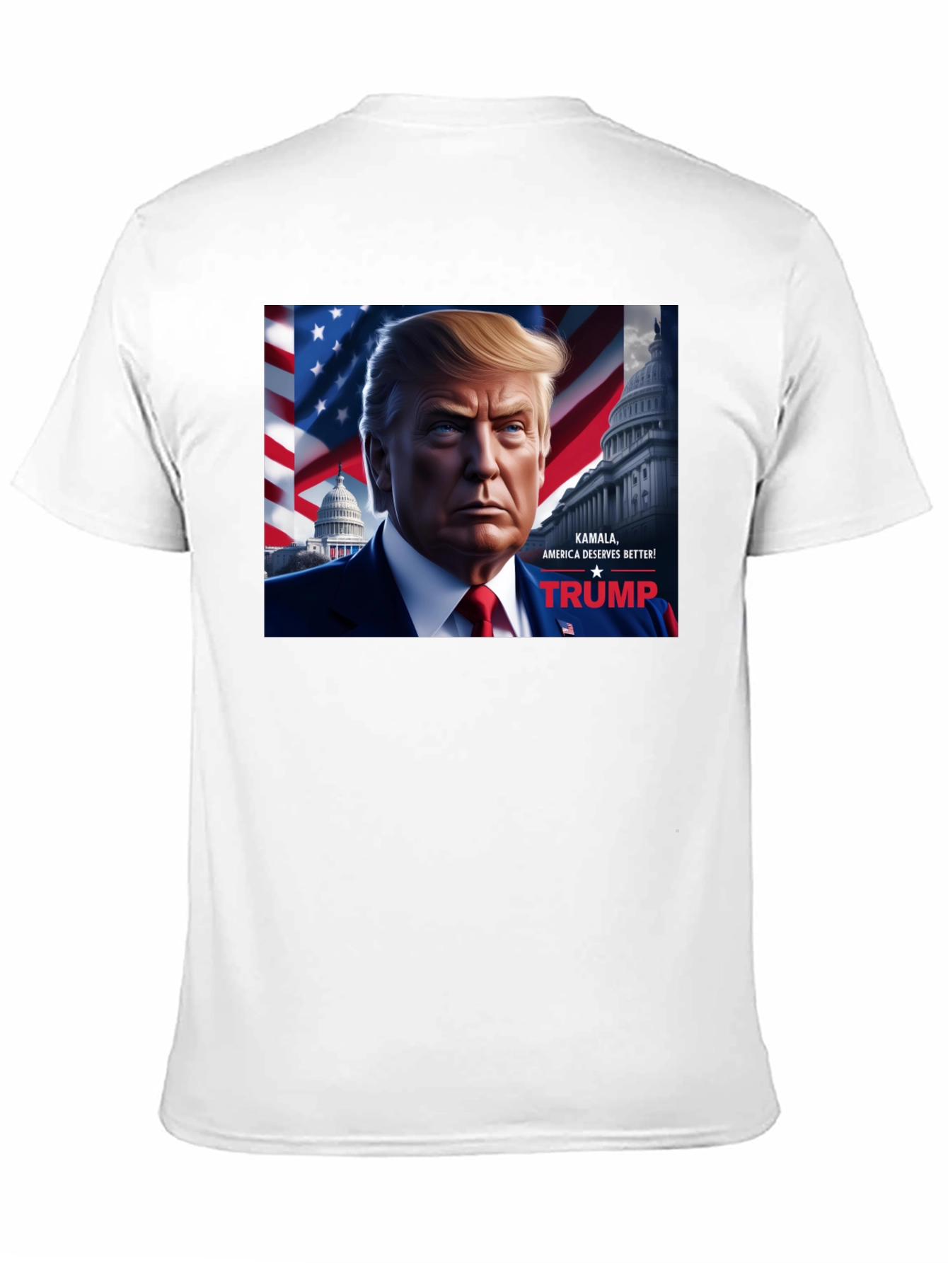 Camiseta Negra Trump: Kamala America Deserves Better!