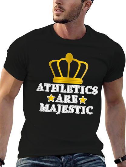 Camiseta Negra Athletics Are Majestic