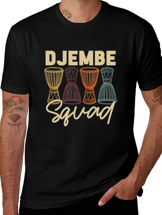 Camiseta Negra Unisex Djembe Squad