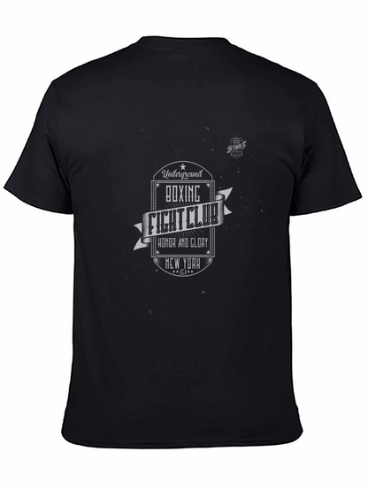 Camiseta Negra Diseño Club de Boxeo Retro