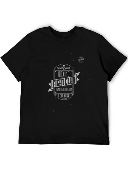 Camiseta Negra Diseño Club de Boxeo Retro