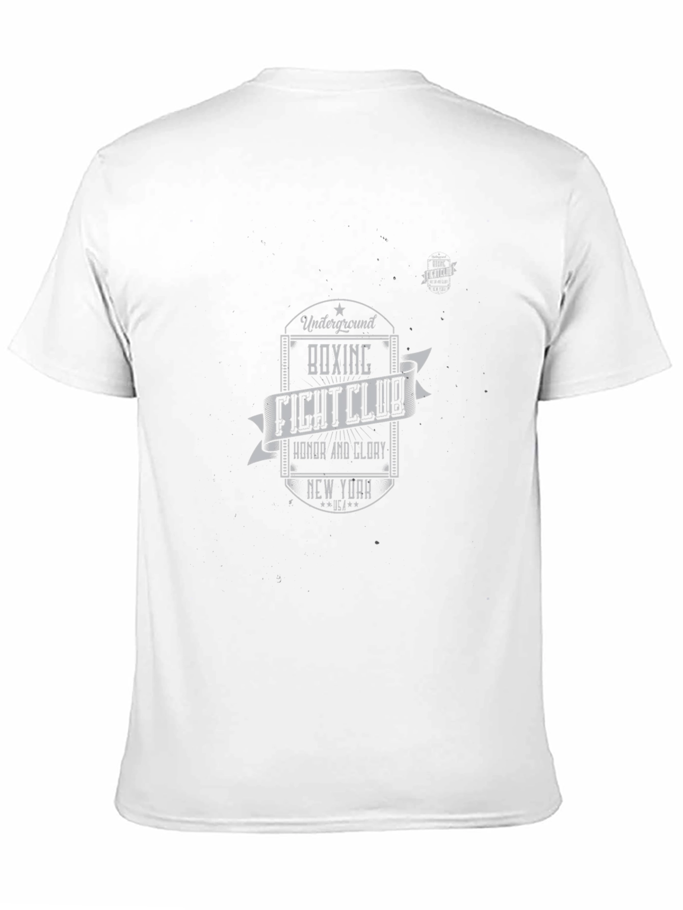 Camiseta Negra Diseño Club de Boxeo Retro