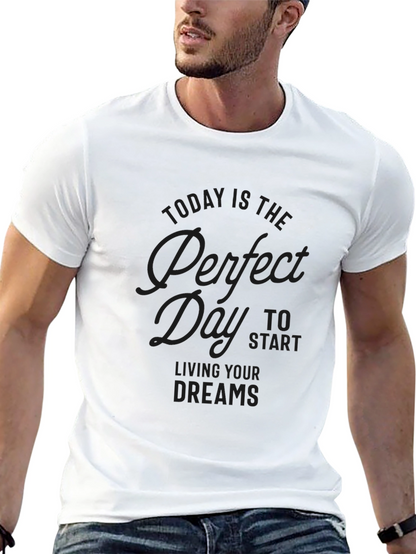 Camiseta Negra Día Perfecto para Hombre