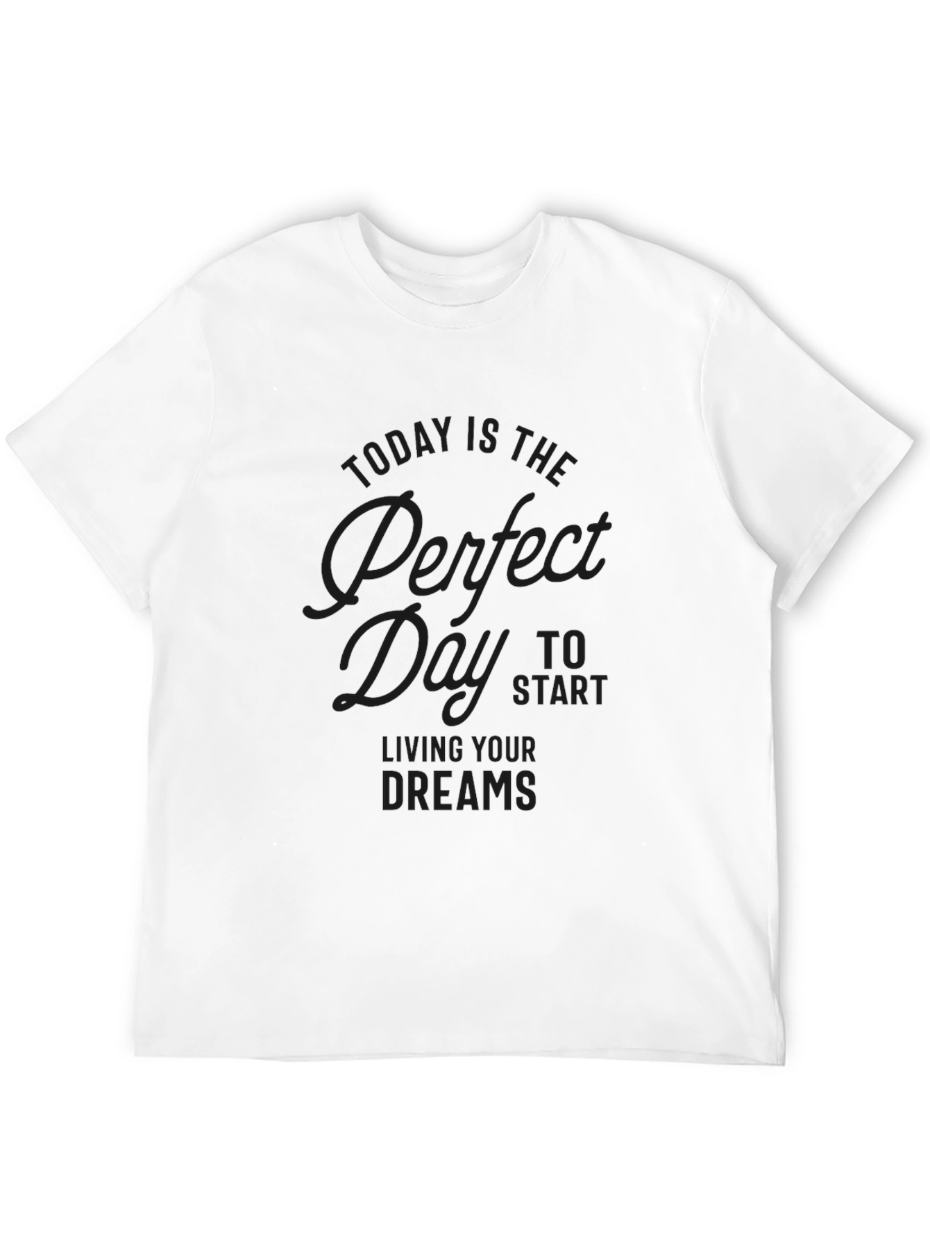 Camiseta Negra Día Perfecto para Hombre