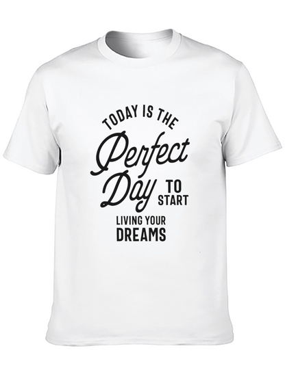 Camiseta Negra Día Perfecto para Hombre