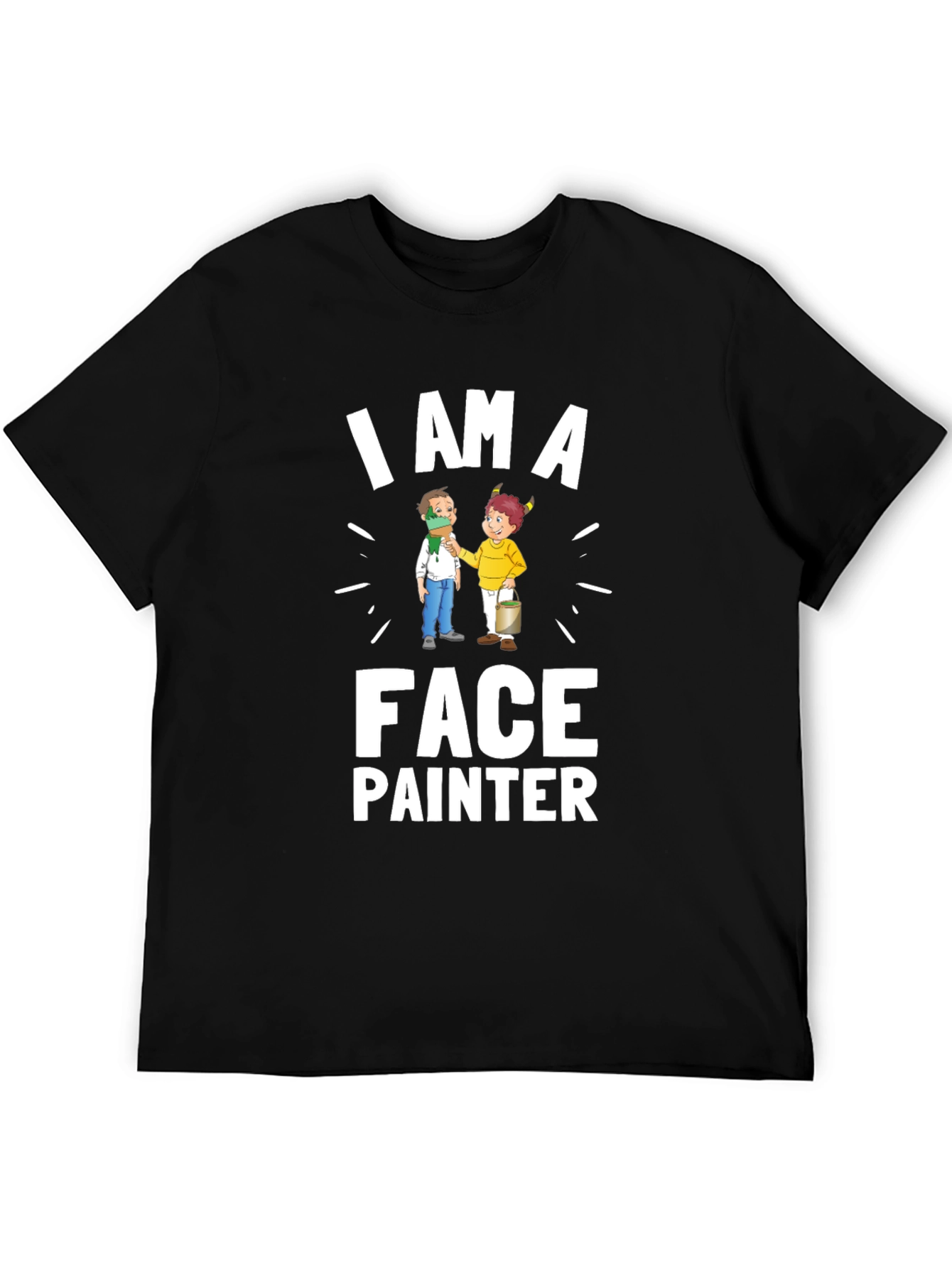 Camiseta Negra: Soy un Pintor de Caras