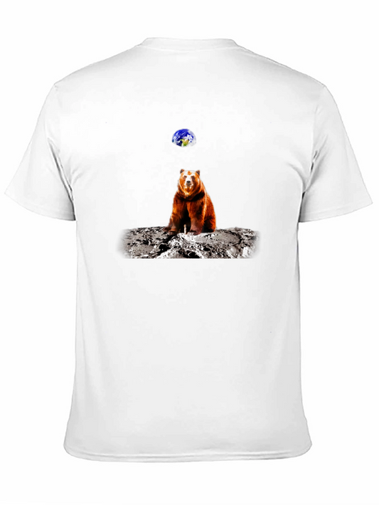 Camiseta Negra con Diseño de Oso en la Luna