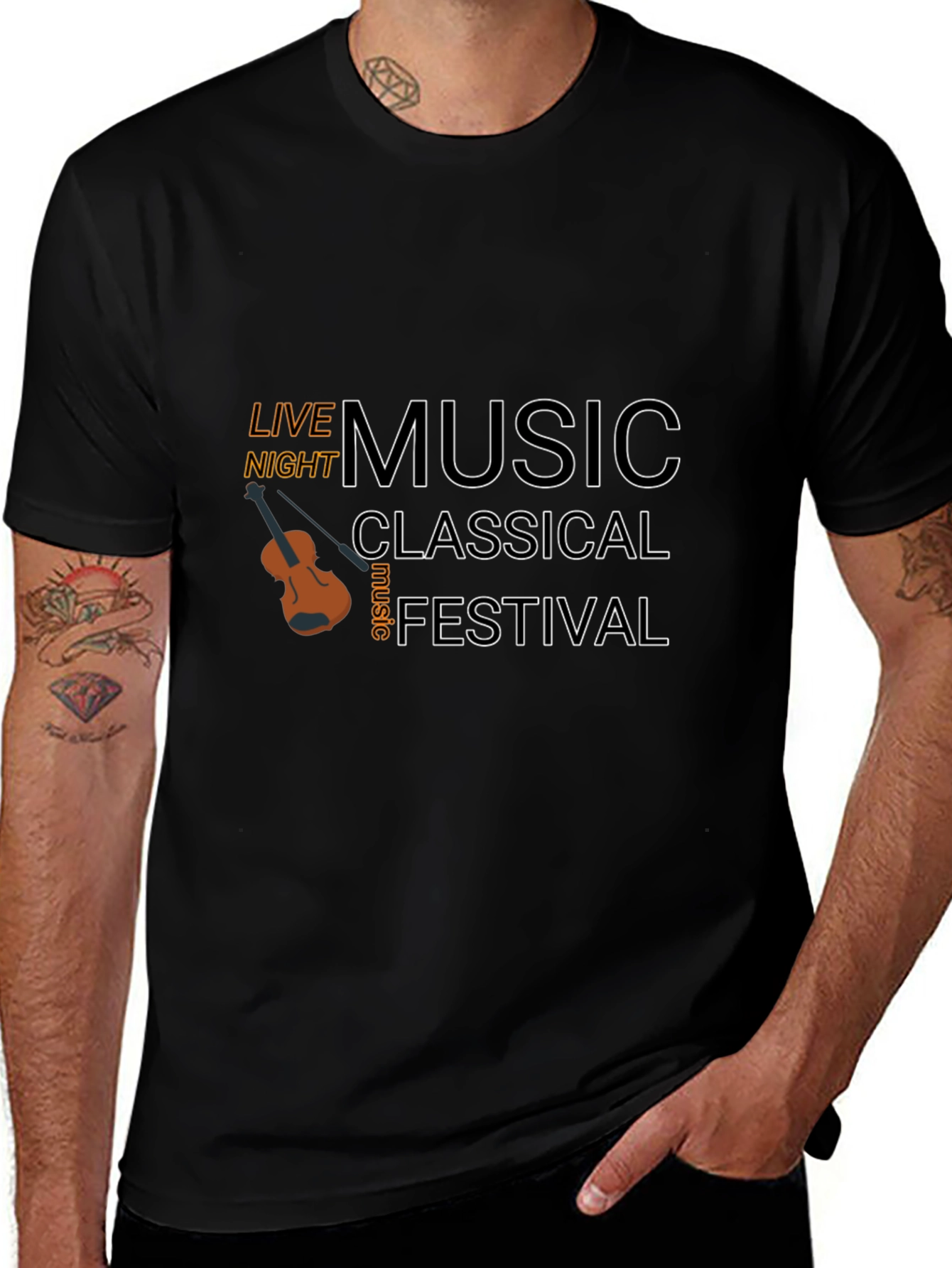 Camiseta Negra Música Clásica Festival