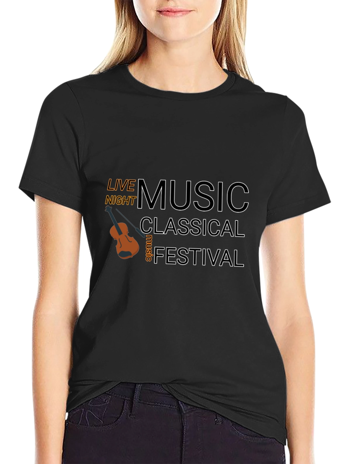Camiseta Negra Música Clásica Festival