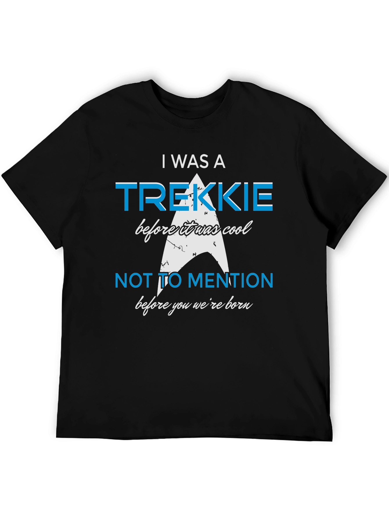 Camiseta Negra Trekkie Antes de Ser Cool
