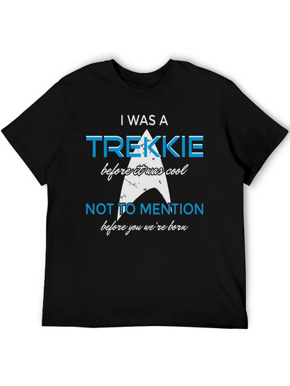 Camiseta Negra Trekkie Antes de Ser Cool