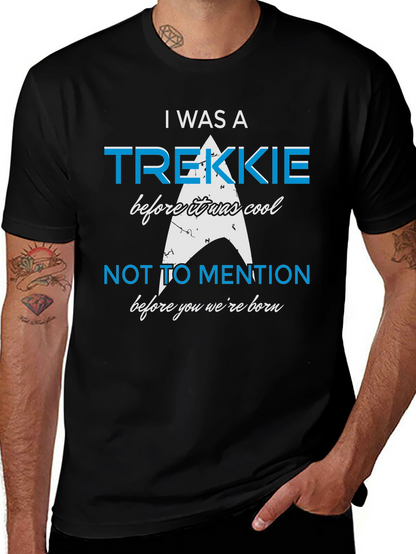 Camiseta Negra Trekkie Antes de Ser Cool