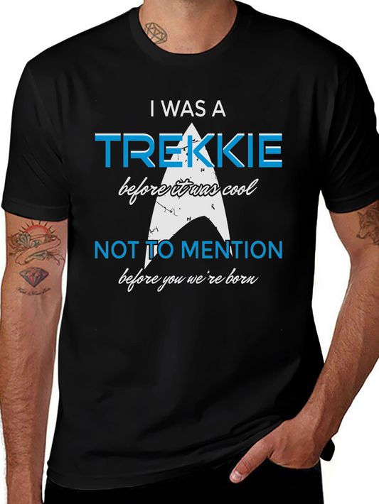 Camiseta Negra Trekkie Antes de Ser Cool