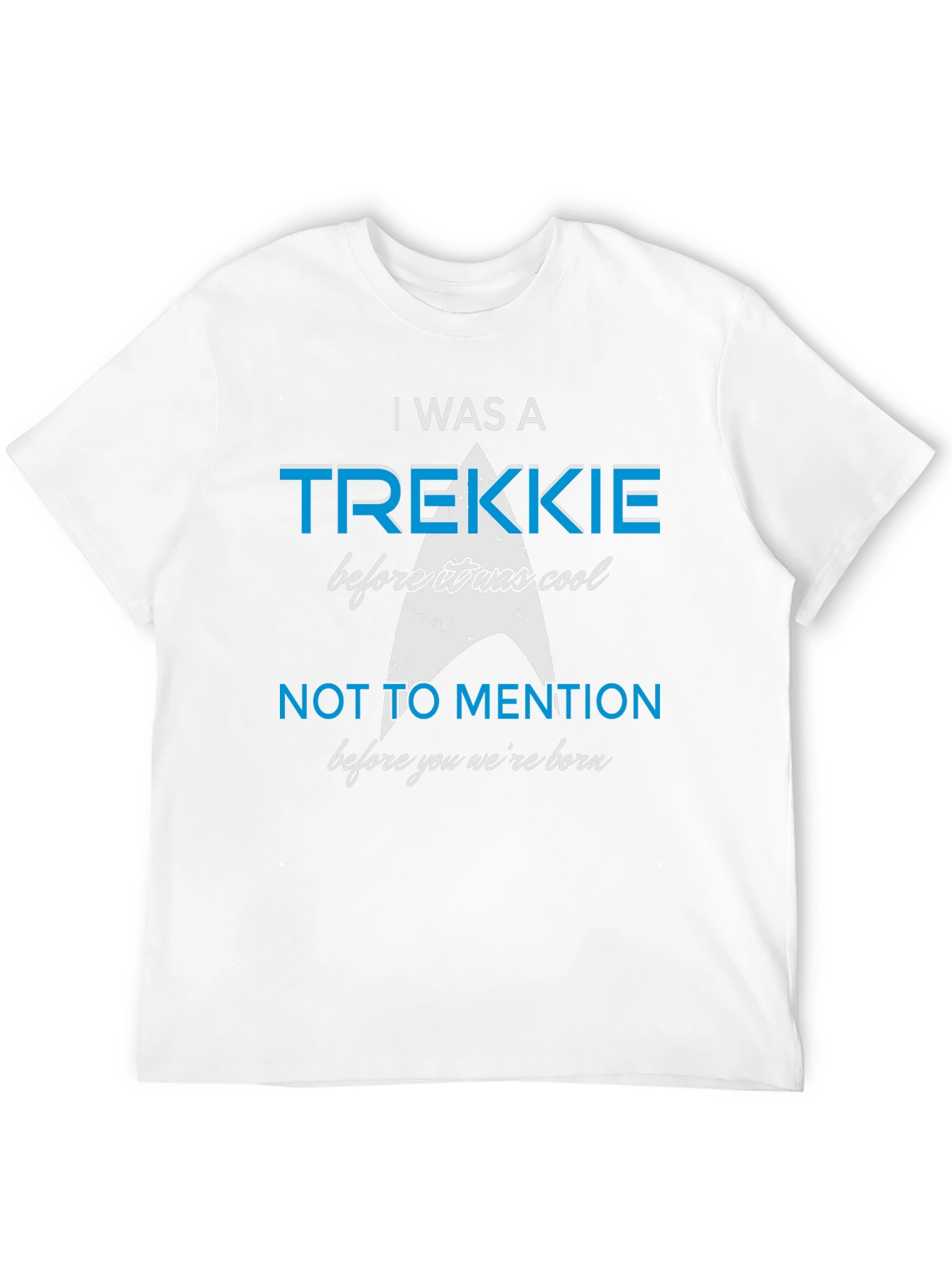 Camiseta Negra Trekkie Antes de Ser Cool