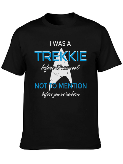 Camiseta Negra Trekkie Antes de Ser Cool