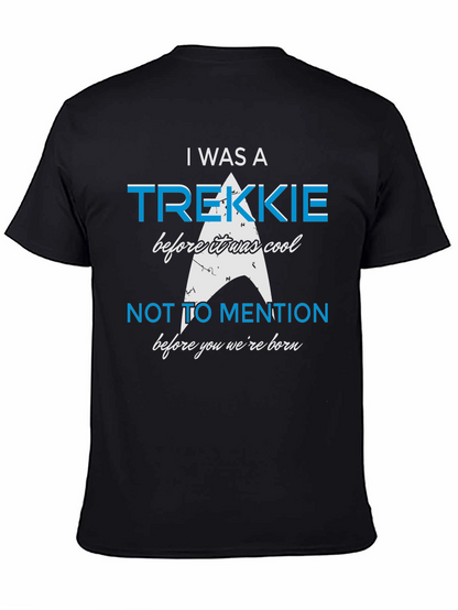 Camiseta Negra Trekkie Antes de Ser Cool