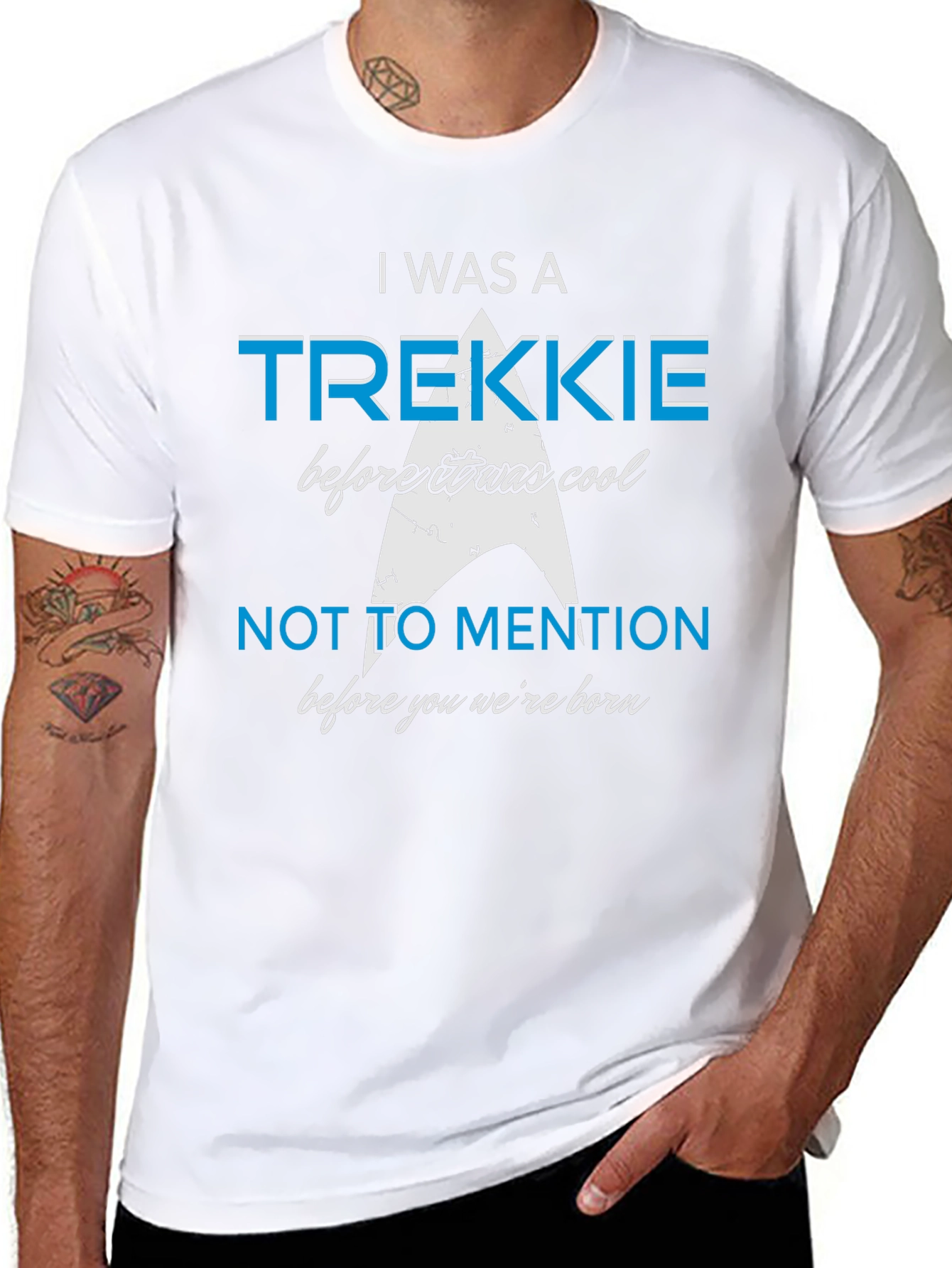 Camiseta Negra Trekkie Antes de Ser Cool