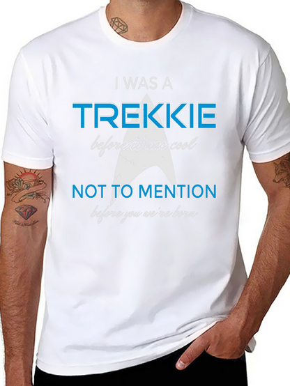 Camiseta Negra Trekkie Antes de Ser Cool