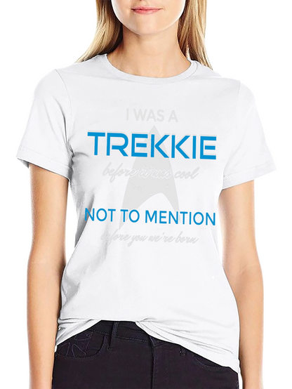 Camiseta Negra Trekkie Antes de Ser Cool