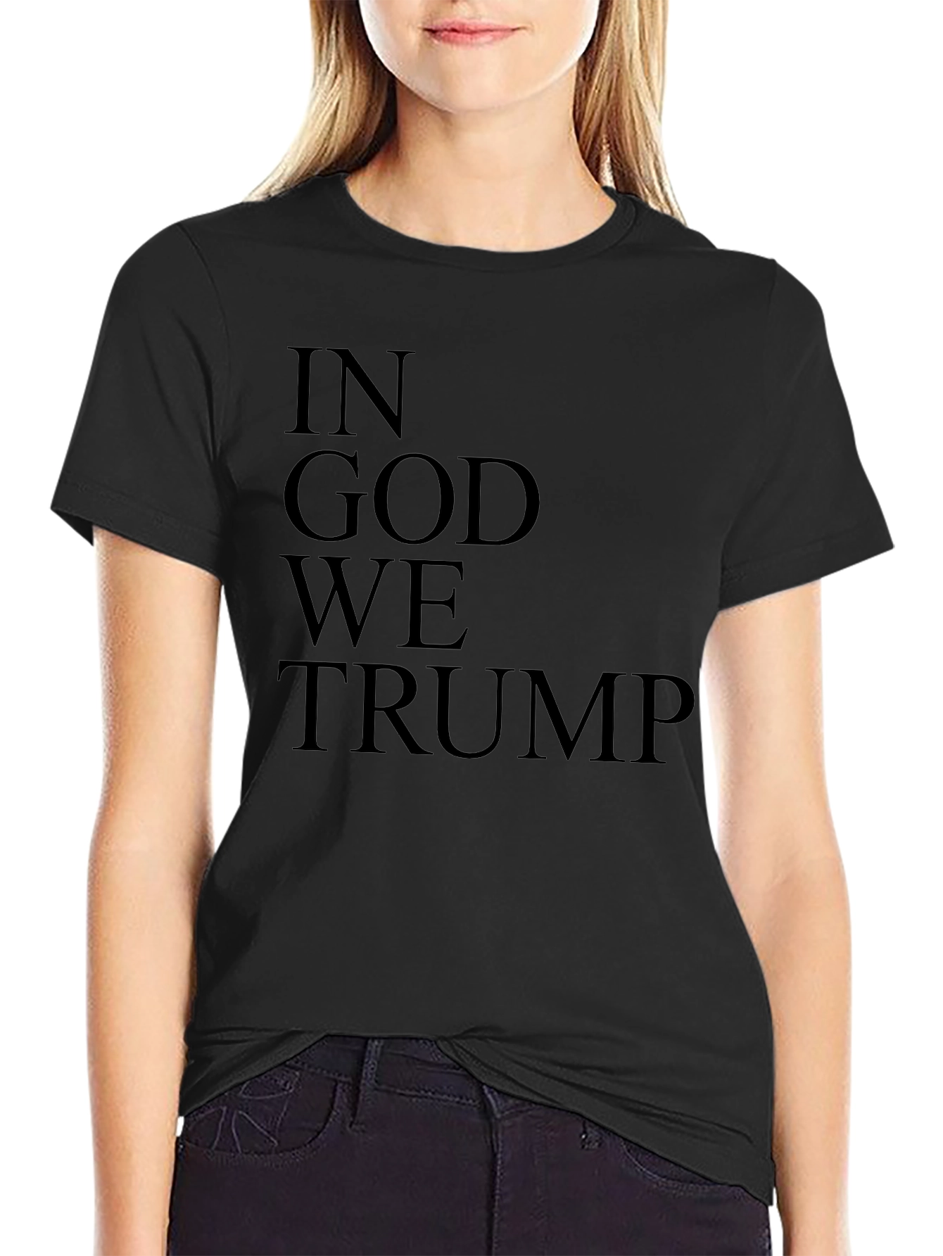Camiseta Negra: In God We Trump
