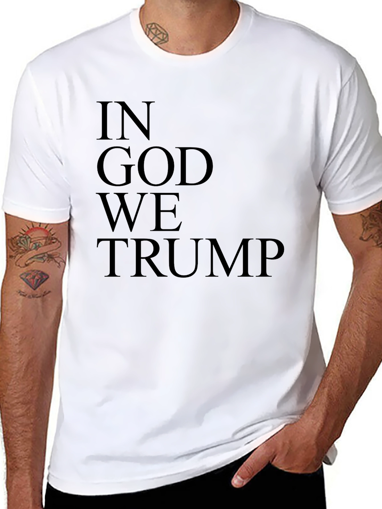 Camiseta Negra: In God We Trump