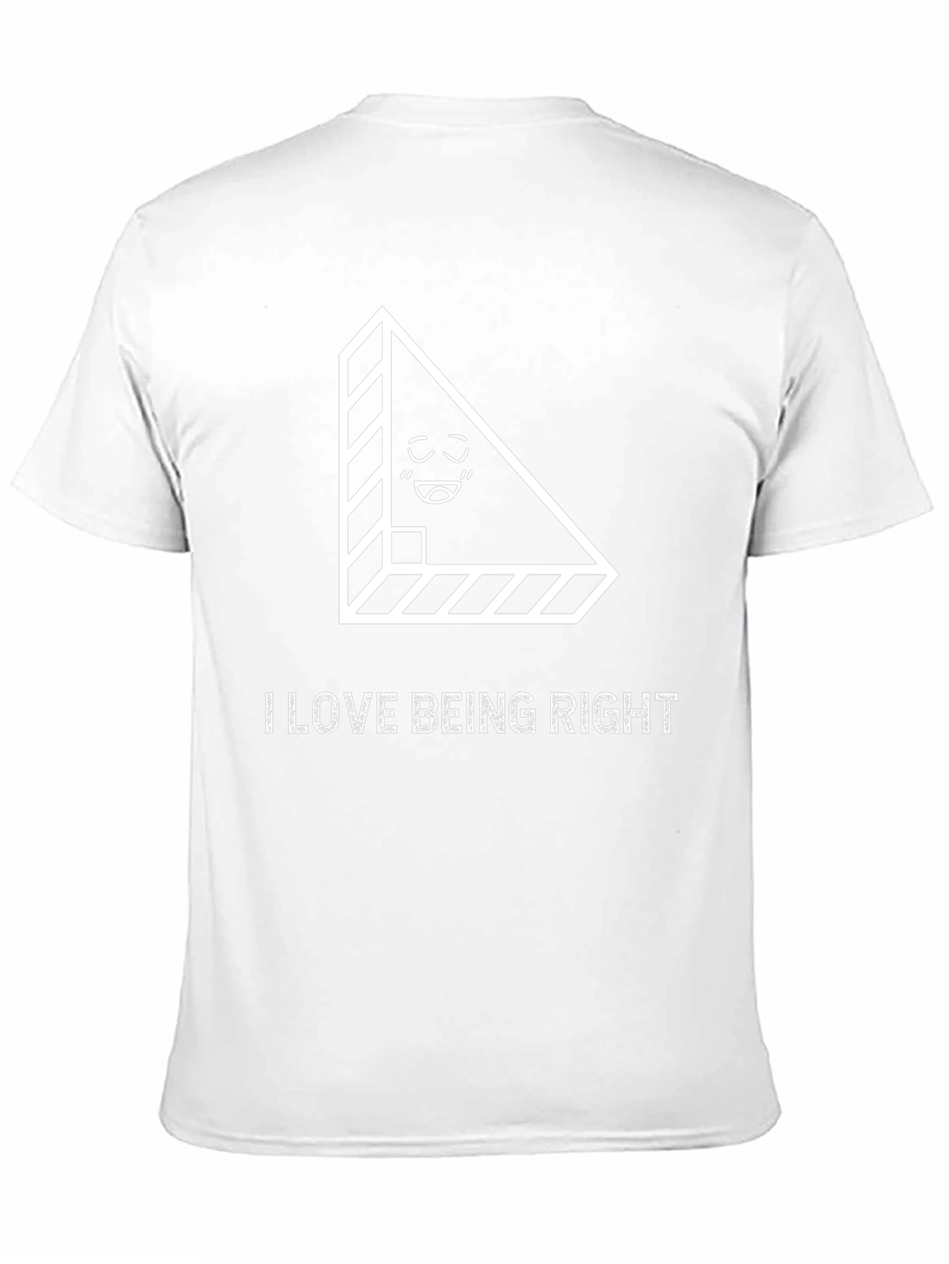 Camiseta Negra: Amo Tener la Razón con Diseño Geométrico