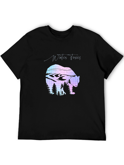 Camiseta Negra Oso Invernal