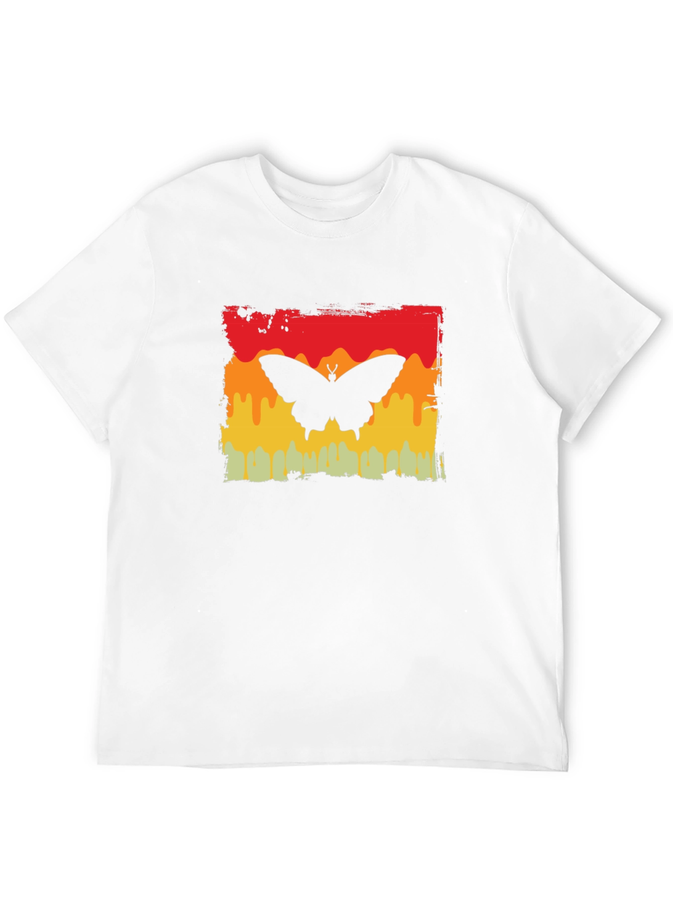 Camiseta Negra con Diseño de Mariposa Retro