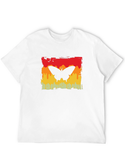 Camiseta Negra con Diseño de Mariposa Retro