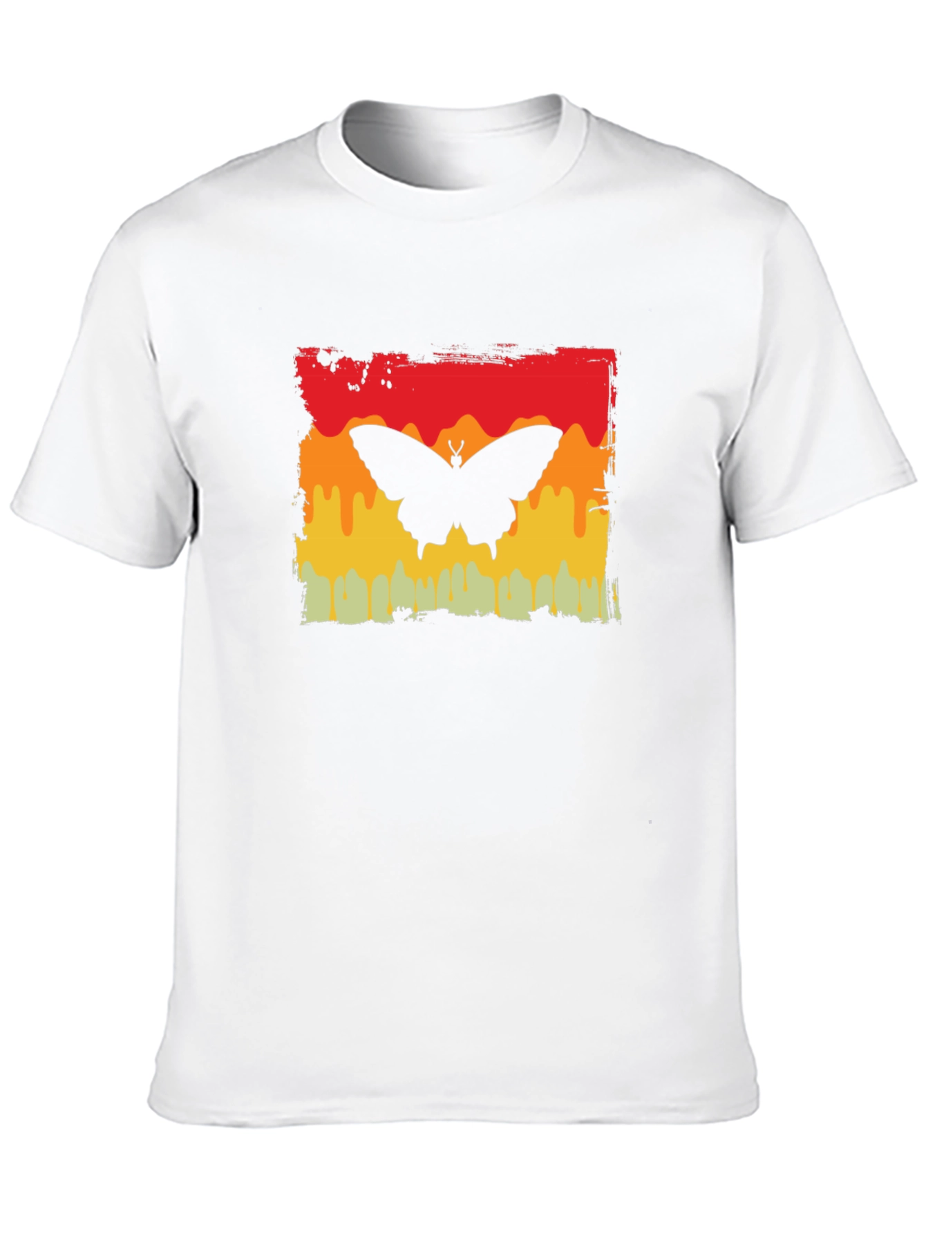 Camiseta Negra con Diseño de Mariposa Retro