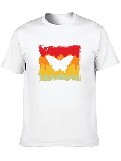 Camiseta Negra con Diseño de Mariposa Retro