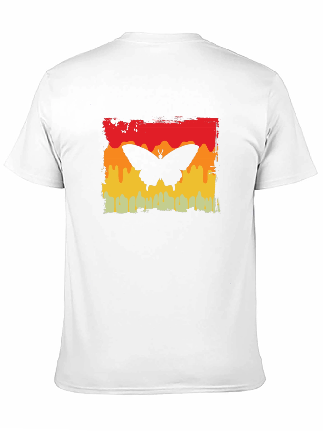 Camiseta Negra con Diseño de Mariposa Retro