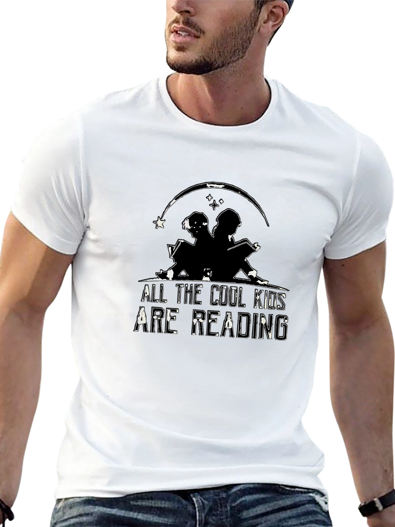 Camiseta Negra All the Cool Kids Are Reading