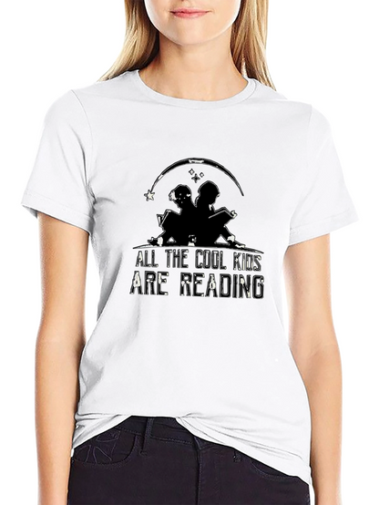 Camiseta Negra All the Cool Kids Are Reading