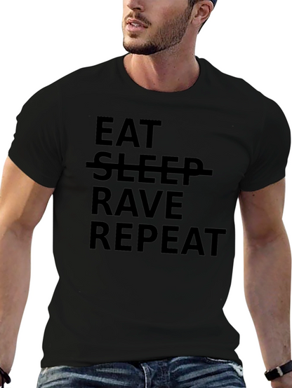 Camiseta Negra Eat Rave Repeat