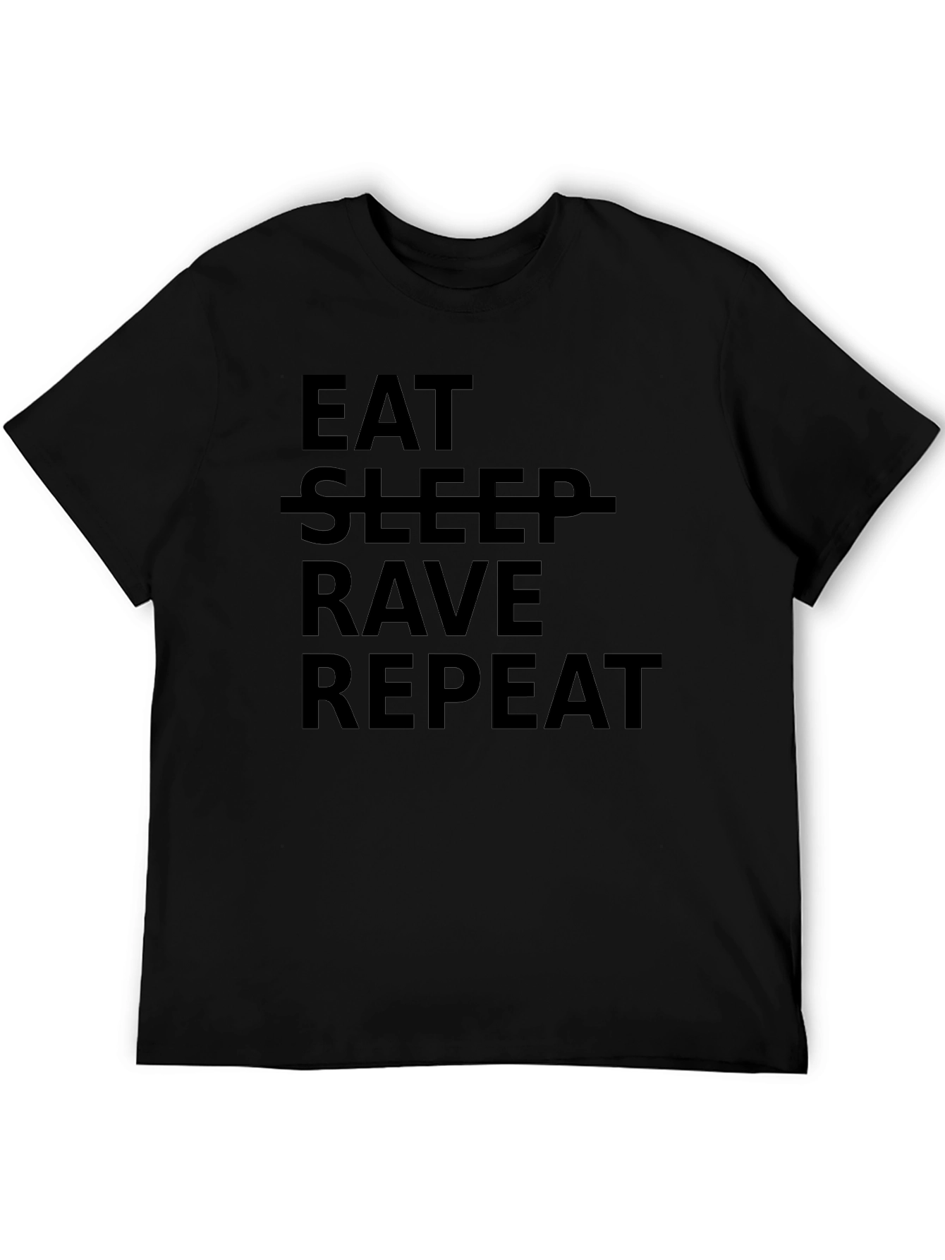 Camiseta Negra Eat Rave Repeat