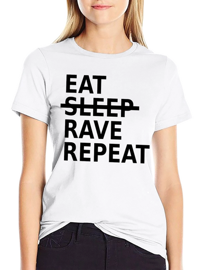 Camiseta Negra Eat Rave Repeat