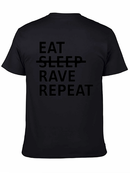 Camiseta Negra Eat Rave Repeat