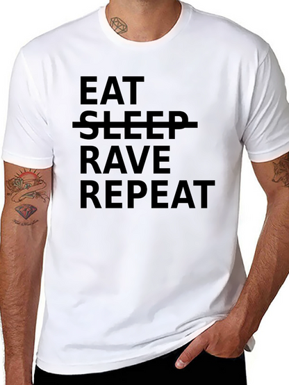 Camiseta Negra Eat Rave Repeat