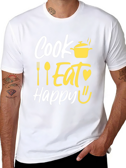 Camiseta Negra con Diseño Culinario Divertido