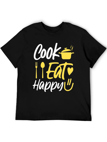 Camiseta Negra con Diseño Culinario Divertido