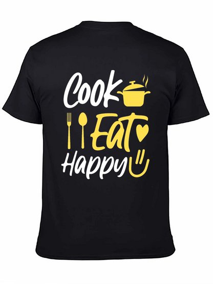 Camiseta Negra con Diseño Culinario Divertido