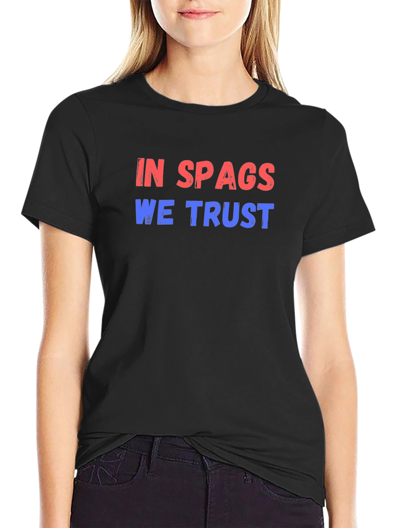 Camiseta Negra In Spags We Trust