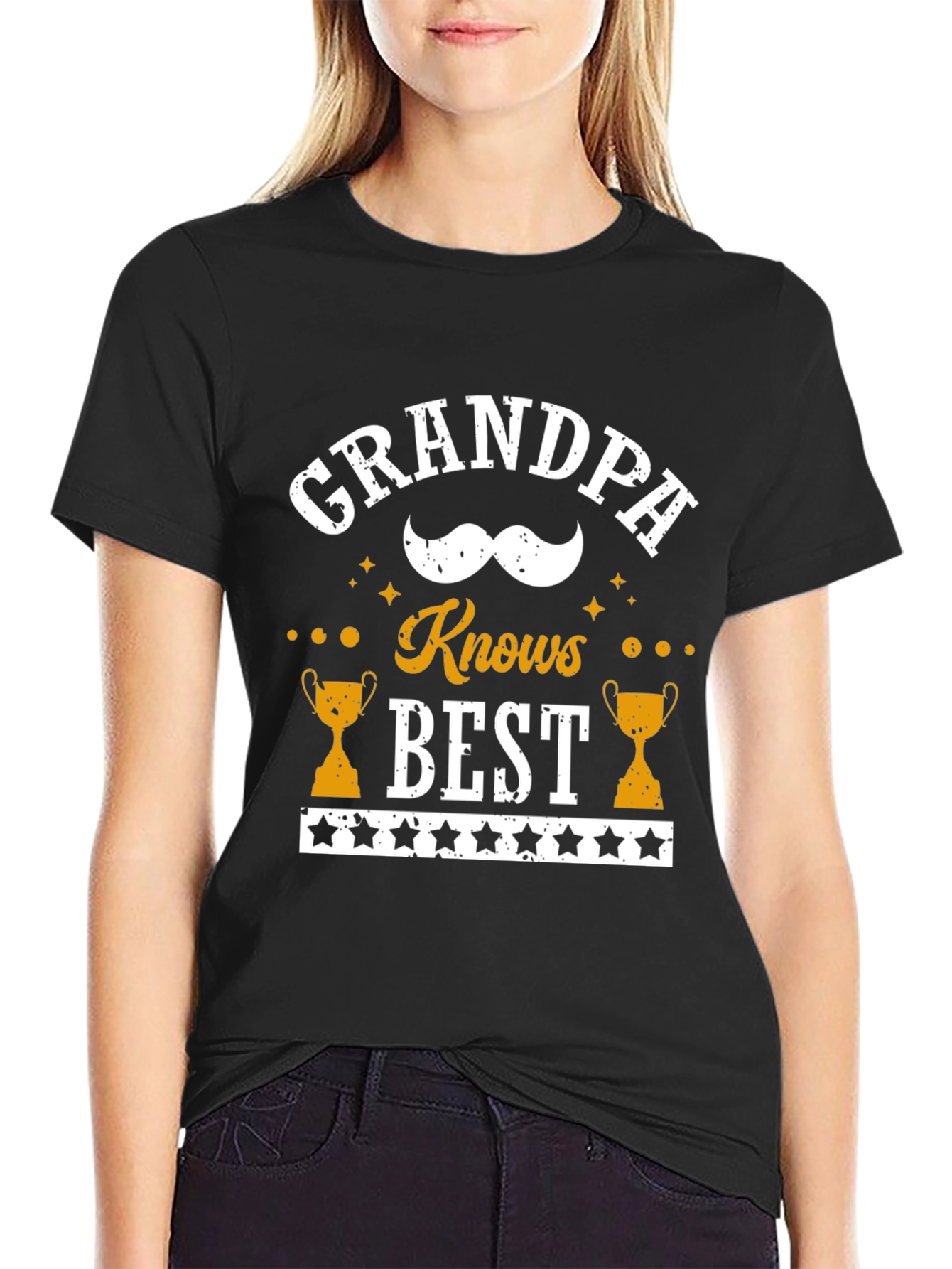 Camiseta Negra Grandpa Knows Best