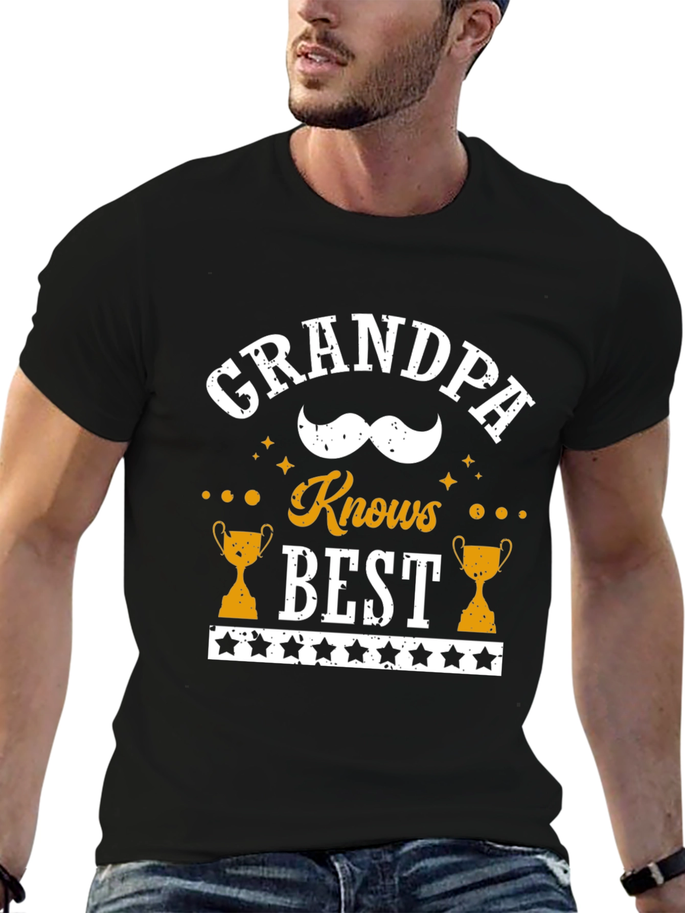 Camiseta Negra Grandpa Knows Best