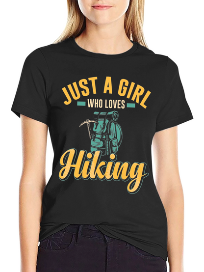 Camiseta Negra Just a Girl Who Loves Hiking