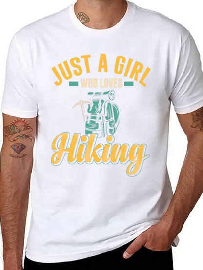 Camiseta Negra Just a Girl Who Loves Hiking