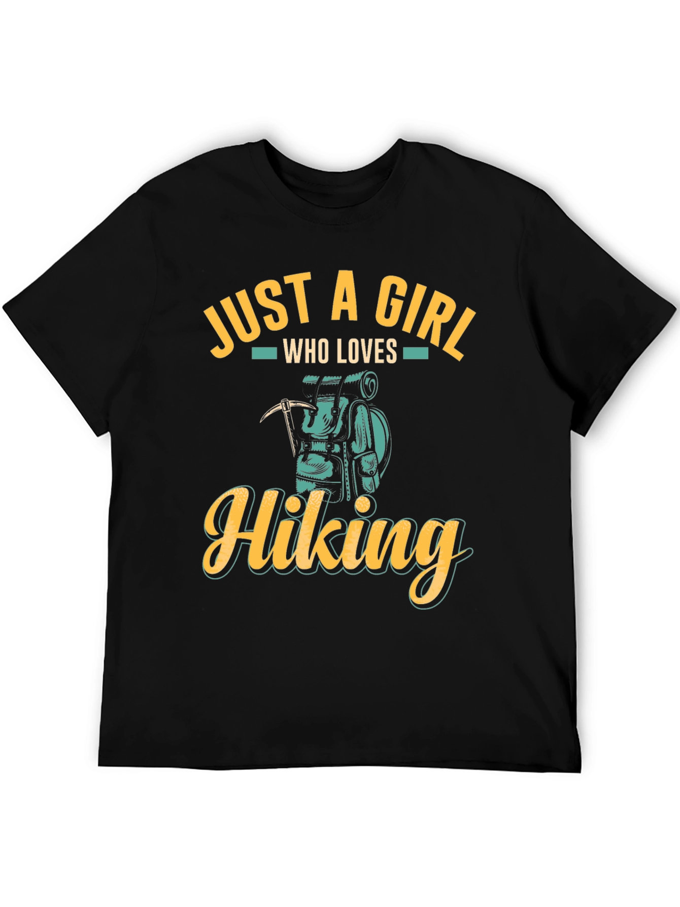 Camiseta Negra Just a Girl Who Loves Hiking